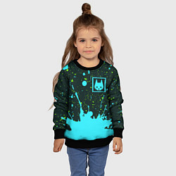 Свитшот детский Stray: Paints, цвет: 3D-черный — фото 2