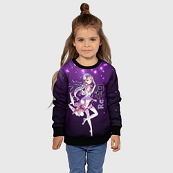 Свитшот детский Re: Zero Эмилия, цвет: 3D-черный — фото 2