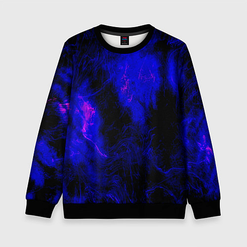 Детский свитшот Purple Tie-Dye / 3D-Черный – фото 1