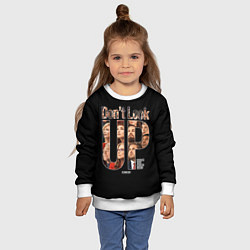 Свитшот детский Dont look up: Не смотрите наверх, цвет: 3D-белый — фото 2