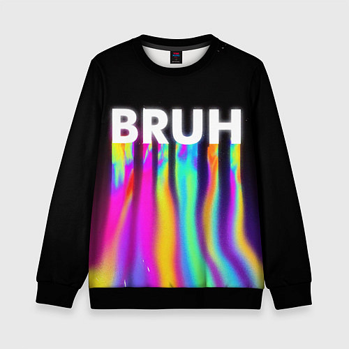 Детский свитшот BRUH Братан / 3D-Черный – фото 1