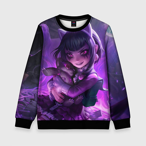 Детский свитшот Goth Annie League Of Legends / 3D-Черный – фото 1