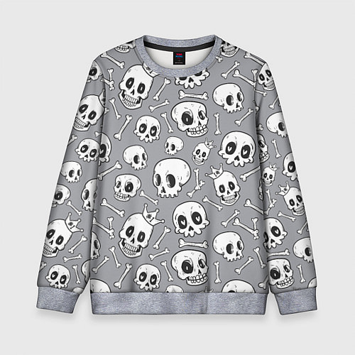Детский свитшот Skulls & bones / 3D-Меланж – фото 1
