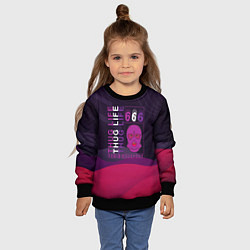 Свитшот детский THUG LIFE Криминальная жизнь, цвет: 3D-черный — фото 2