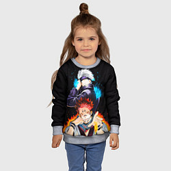 Свитшот детский Сукуна и Сатору Годжо просто великолепны Магическа, цвет: 3D-меланж — фото 2