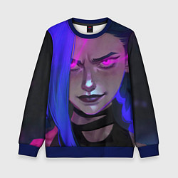 Свитшот детский League Of Legends Arcane ДЖИНКС Jinx Powder, цвет: 3D-синий