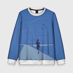 Свитшот детский Пробежка, цвет: 3D-белый