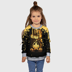 Свитшот детский Bendy And The Ink Machine Игра Бенди, цвет: 3D-меланж — фото 2