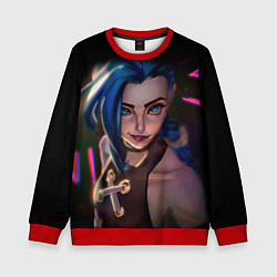 Свитшот детский Jinx - Джинкс Паудер, цвет: 3D-красный