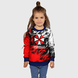 Свитшот детский Umbrella Corporation Fire, цвет: 3D-синий — фото 2