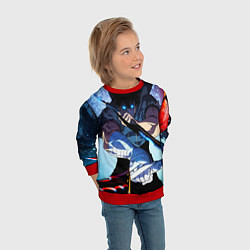 Свитшот детский Поднятие Уровня в одиночку Сон Джин Ву , SOLO LEVE, цвет: 3D-красный — фото 2