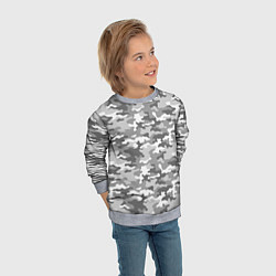 Свитшот детский Серый Военный Камуфляж, цвет: 3D-меланж — фото 2