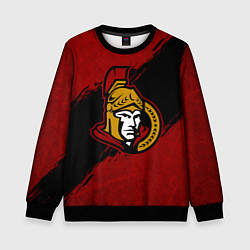 Свитшот детский Оттава Сенаторз , Ottawa Senators, цвет: 3D-черный