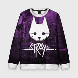 Свитшот детский Stray, цвет: 3D-белый