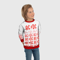 Свитшот детский Acdc Паттерн, цвет: 3D-красный — фото 2