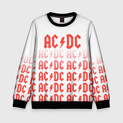 Свитшот детский Acdc Паттерн, цвет: 3D-черный