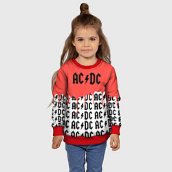 Свитшот детский Ac dc rock, цвет: 3D-красный — фото 2