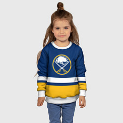 Свитшот детский Buffalo Sabres, Баффало Сейберз, цвет: 3D-белый — фото 2