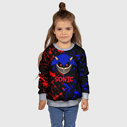 Свитшот детский SONIC EXE DARK SONIC, цвет: 3D-меланж — фото 2