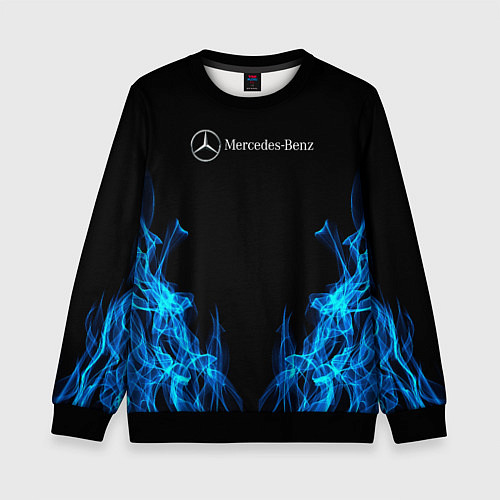 Детский свитшот Mercedes-Benz Fire / 3D-Черный – фото 1