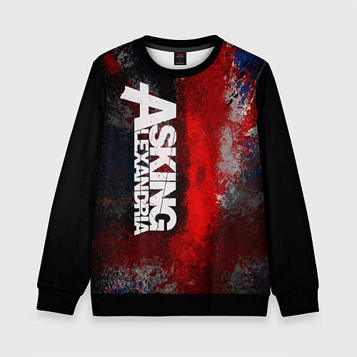 Детский свитшот Asking Alexandria British / 3D-Черный – фото 1