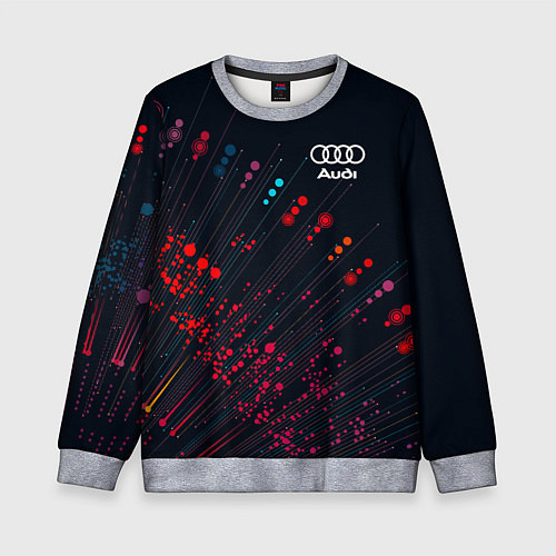 Детский свитшот Audi капли красок / 3D-Меланж – фото 1