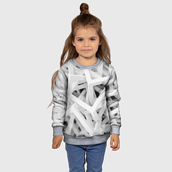 Свитшот детский БЕЛЫЙ АРХИТЕКТОР, цвет: 3D-меланж — фото 2