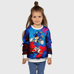 Свитшот детский СОНИК EXE SONIC, цвет: 3D-белый — фото 2