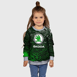 Свитшот детский Skoda: Соты, цвет: 3D-меланж — фото 2