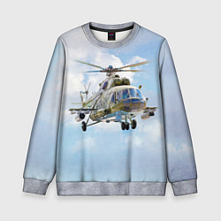 Свитшот детский Многоцелевой вертолёт МИ-8, цвет: 3D-меланж