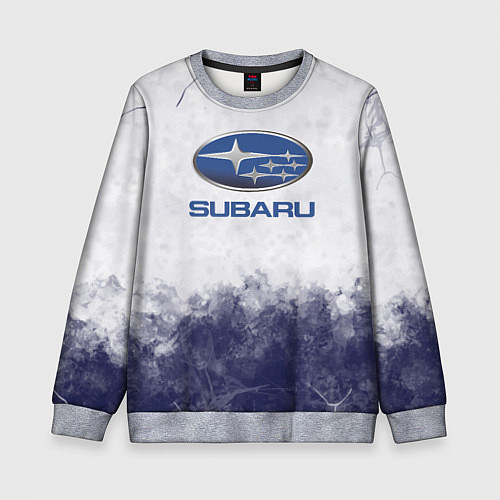 Детский свитшот Subaru Трещина / 3D-Меланж – фото 1
