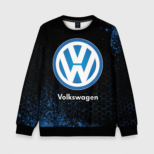 Детский свитшот Volkswagen - Объемный / 3D-Черный – фото 1