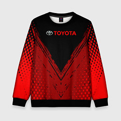 Свитшот детский Toyota Красная текстура, цвет: 3D-черный