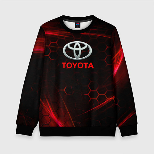Детский свитшот Toyota sport соты / 3D-Черный – фото 1