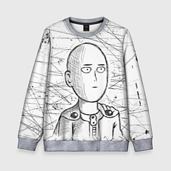 Свитшот детский Ванпанчмен Сайтама - Saitama, цвет: 3D-меланж