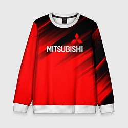 Свитшот детский Mitsubishi - Red Sport, цвет: 3D-белый