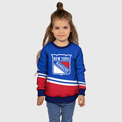 Свитшот детский New York Rangers Нью Йорк Рейнджерс, цвет: 3D-синий — фото 2
