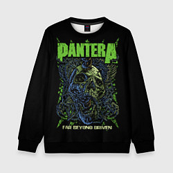 Свитшот детский Pantera green череп, цвет: 3D-черный