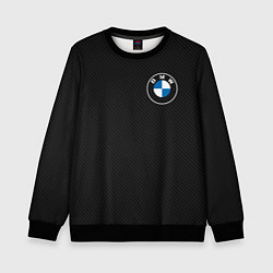 Детский свитшот BMW LOGO CARBON ЧЕРНЫЙ КАРБОН