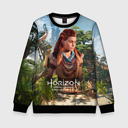 Свитшот детский Элой Horizon Forbidden West, цвет: 3D-черный