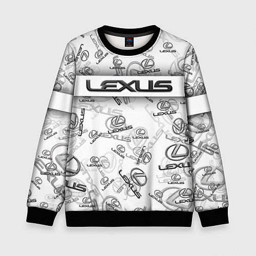 Детский свитшот LEXUS BIG EMBLEMA PATTERN / 3D-Черный – фото 1