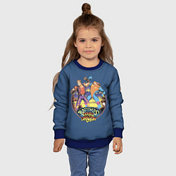 Свитшот детский Battletoads and Double Dragon, цвет: 3D-синий — фото 2