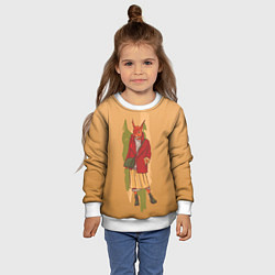 Свитшот детский Белка на стиле, цвет: 3D-белый — фото 2