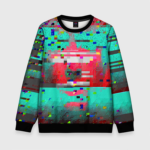 Детский свитшот Fashion glitch 2088 / 3D-Черный – фото 1