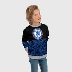 Свитшот детский Chelsea челси паттерн, цвет: 3D-меланж — фото 2