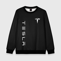 Свитшот детский TESLA - ТЕСЛА КАРБОН И МЕТАЛЛ, цвет: 3D-черный