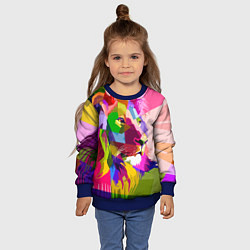 Свитшот детский Lion abstraction, цвет: 3D-синий — фото 2