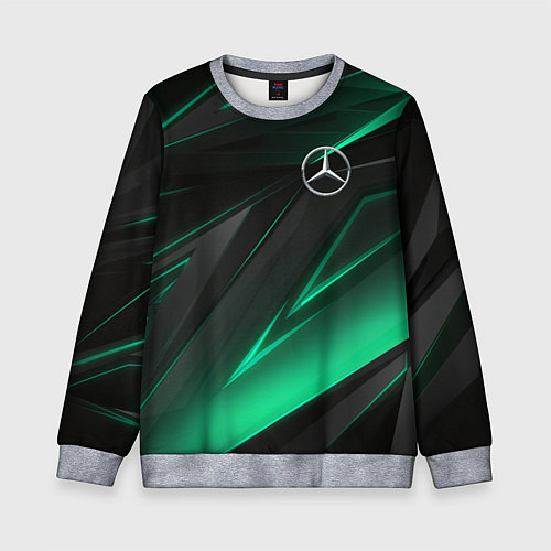 Детский свитшот MERCEDES-BENZ AMG NEON STRIPES PETRONAS / 3D-Меланж – фото 1