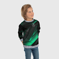 Свитшот детский MERCEDES-BENZ AMG NEON STRIPES PETRONAS, цвет: 3D-меланж — фото 2