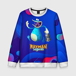 Свитшот детский Синий globox Rayman, цвет: 3D-белый